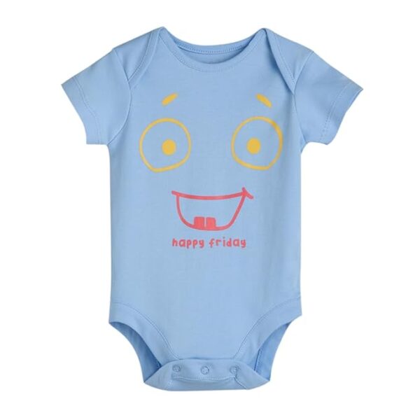 Boys and Girls Cotton Bodysuit - Pack of 5 Printed in Multi Color