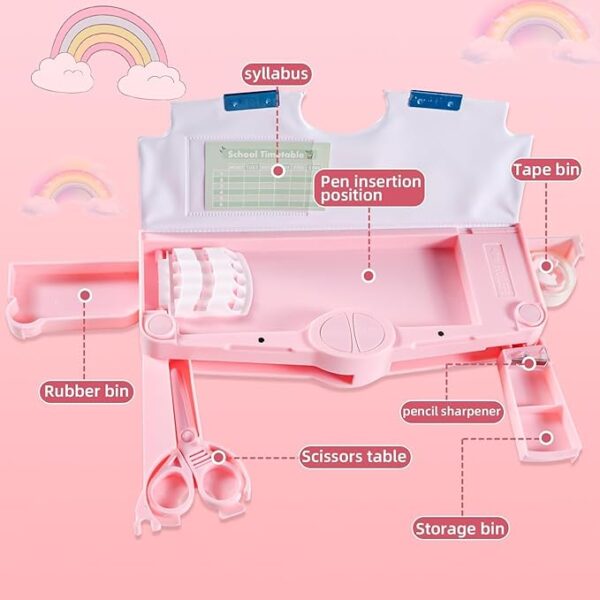 Multi-Functional Pencil Box for Kids, Unicorn Pencil Box for Boys, Kids Pencil Box for Boys & Girls, Magnetic Pencil Box for Boys, Unicorn Theme Gifts for Kids with Accessories.