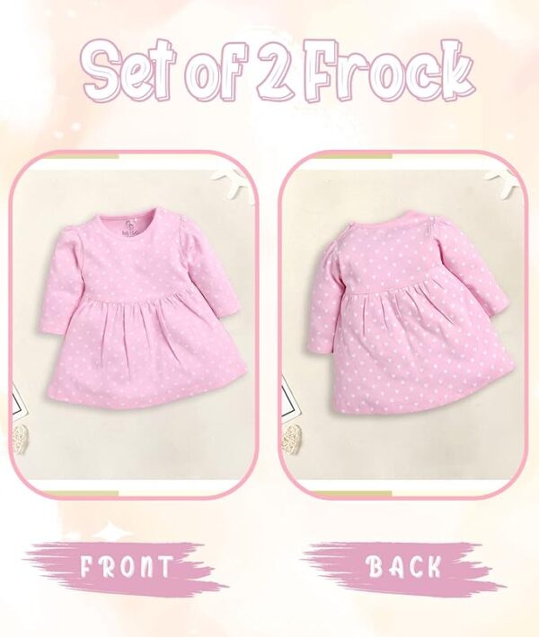 BABY GO Full Sleeve Regular Round Neck A Line Frocks for Baby Girls