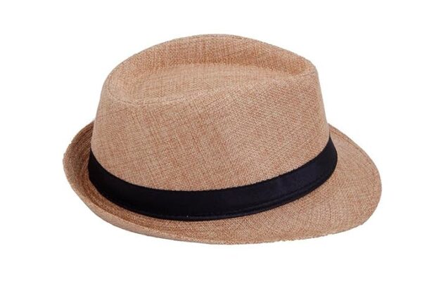 Fedora Hat Beige & Black Goggle + Kids Watch Combo Gift for Boys & Girls Age 5, 6, 7, 8 yrs - Free Size