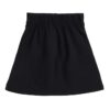 Hopscotch Girls Knee Length Cotton and Lycra Solid Skirt in Black Color