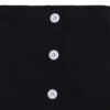 Hopscotch Girls Knee Length Cotton and Lycra Solid Skirt in Black Color