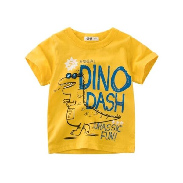 Googogaaga Boy's Cotton Printed Regular T-Shirts for Boys Set of 2pcs