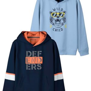 HELLCAT Printed Cotton Blend Hoodie Sweatshirt For Boys - Pack of 2