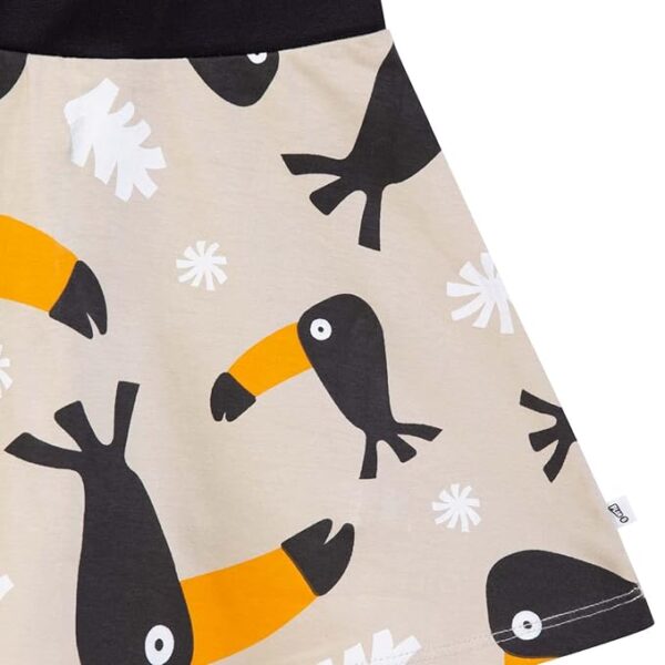 YouGotPlanB Girl's Above Knee Printed Skater Skirt with Attached Inner Shorts | 100% Cotton | Soft & Breathable Fabric | No-Mark Elastic | Casual Wear