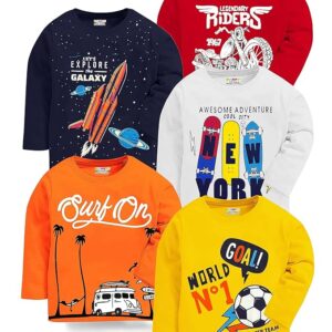 Kuchipoo Boys Full Sleeves Regular Fit Cotton T-Shirts