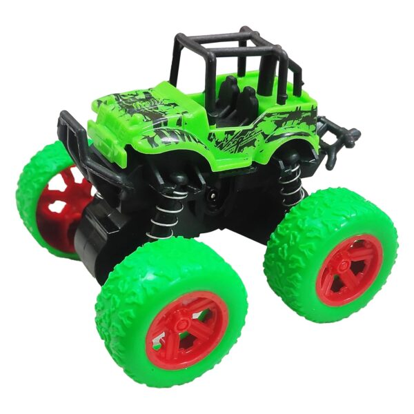 VGRASSP Mini Monster Trucks Friction Powered 360 Degree Stunt Cars for Kids - Push and Go Toddler Toys Inertia Car Toys