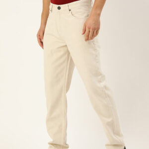 Men’s Pure Cotton Straight Fit Mid-Rise Jeans
