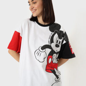Official Disney Merchandise Unisex “Can’t Beat Me” Mickey Cartoon Print T-Shirt