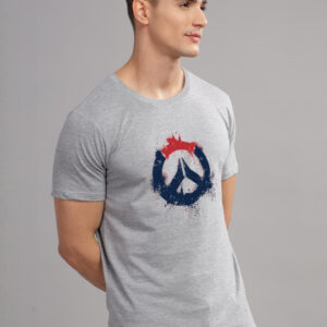 Men Grey Melange T-Shirt