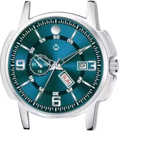 Silver Stainless Steel Chain Watch with Green Dial (Men & Boys)