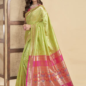 Ethnic Motif Zari Woven Banarasi Silk Saree
