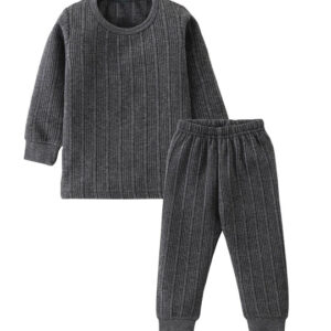 Infant Striped Thermal Set – Warm Winter Innerwear (Top & Bottom)