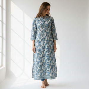 Women’s Floral Printed Straight Kurti