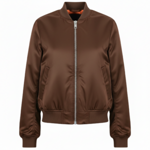 Women’s Zip-Front Bomber Jacket – Navy Blue