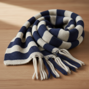 Striped Woolen Winter Scarf – Soft, Warm & Stylish