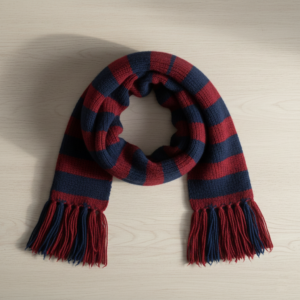 Striped Woolen Winter Scarf – Soft & Warm