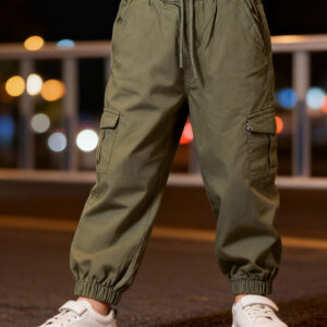 Boys Regular Fit Jogger Trousers – Comfortable Casual Bottomwear