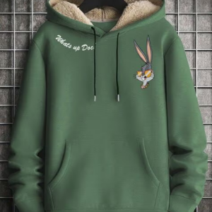 Men’s Regular Fit Typographic Print Hoodie