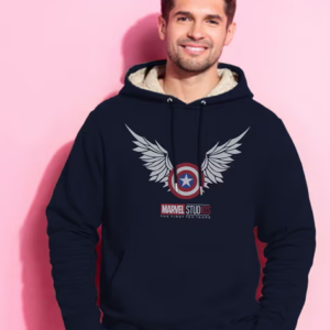 Men’s Regular Fit Typographic Print Winter Hoodie