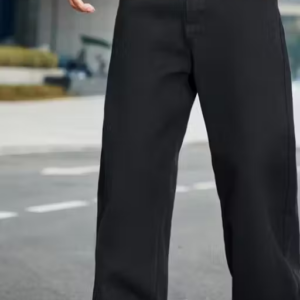 Men’s Oversized Loose Fit Wide-Leg Denim Jeans