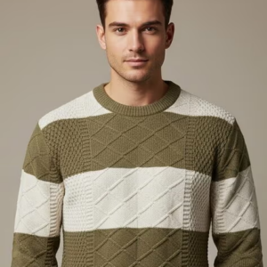 Classic Men’s Regular Fit Self-Design Winter Pullover