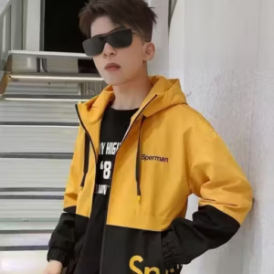 Yoonikk Men's Colorblocked Yellow Jacket