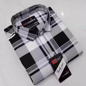 Peter Europe Black & White Check Men’s Shirt