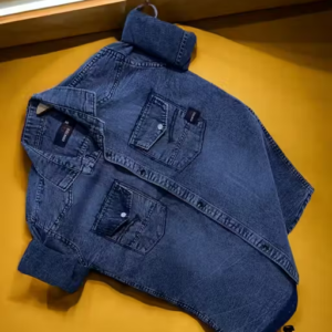 Men’s Cotton Denim Double Pocket Shirt