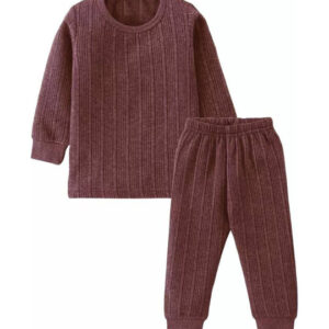 Kids Striped Long-Sleeve Thermal Set – Warm Winter Innerwear
