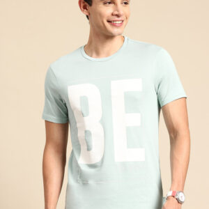 Men’s Typography Printed Pure Cotton Casual T-Shirt