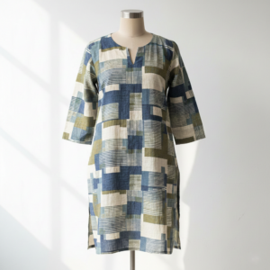 Women’s Geometric Printed Straight Kurti