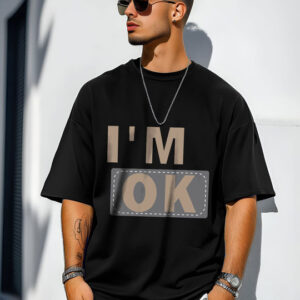 Graphic Printed Round Neck Extended Sleeves Oversized T-Shirt