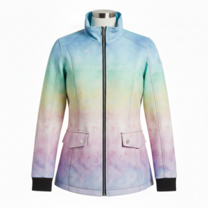 Women’s Gradient Printed Jacket – Multi-Color