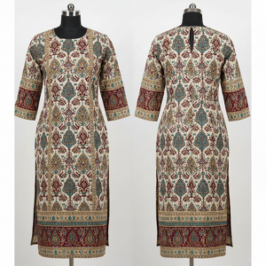 Women’s Ethnic Motif Printed Straight Kurti