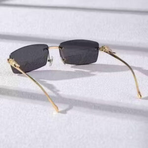 Gold Frame Rectangle Sunglasses – Cool & Trendy (Men & Women)