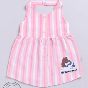 Infant Girls Cotton Fit & Flare Dress – We Bare Bears Printed