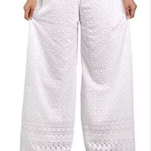 Women’s Cotton Embroidered Palazzo Pants – Comfortable Ethnic Wear