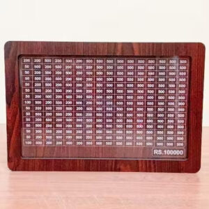 Wooden Savings Challenge Piggy Bank (₹50,000 to ₹1,20,000 Goal)