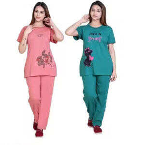 2-Piece Combo Women’s Night Suit Set – Soft and Comfortable Sleepwear